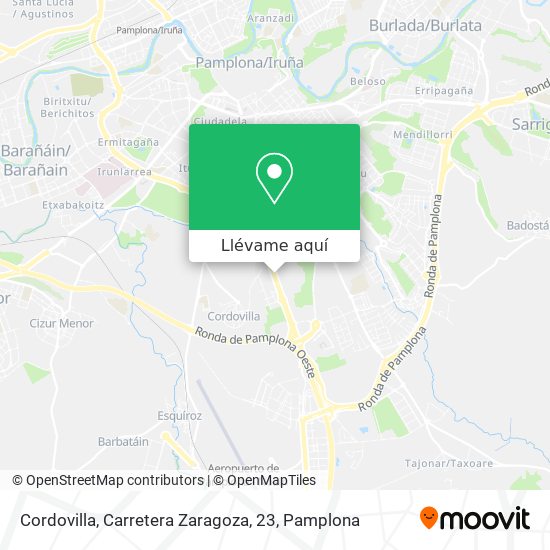 Mapa Cordovilla, Carretera Zaragoza, 23