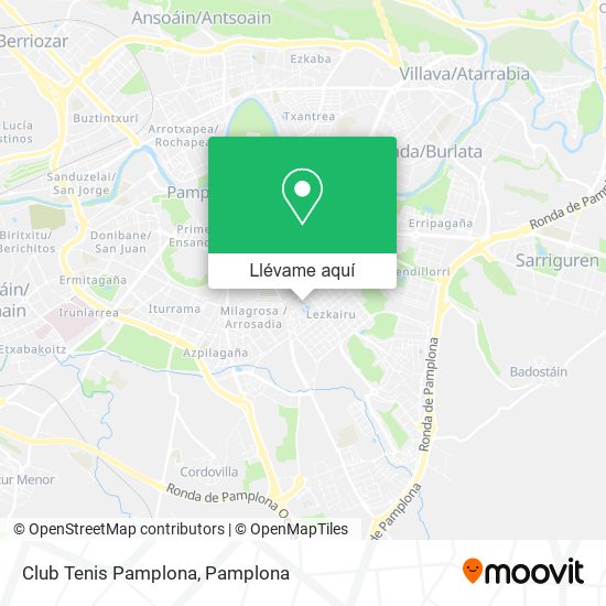 Mapa Club Tenis Pamplona