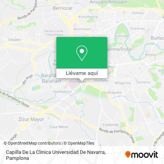 Mapa Capilla De La Clínica Universidad De Navarra