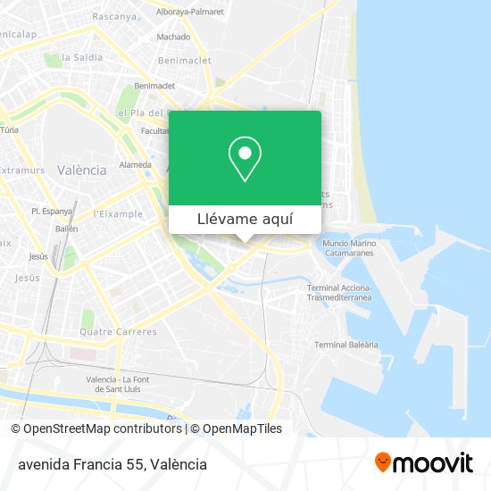 Mapa avenida Francia 55