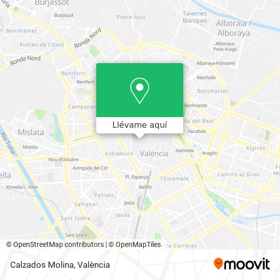 solo Predicar Esperar algo Cómo llegar a Calzados Molina en Valencia en Autobús, Metrovalencia o Tren?