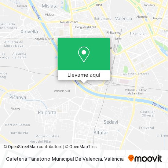 Mapa Cafeteria Tanatorio Municipal De Valencia