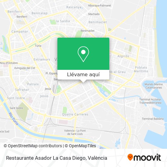 Mapa Restaurante Asador La Casa Diego