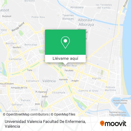 Mapa Universidad Valencia Facultad De Enfermeria