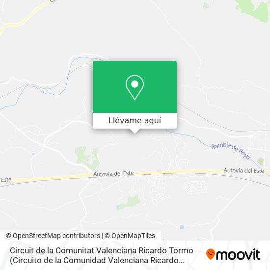 Mapa Circuit de la Comunitat Valenciana Ricardo Tormo