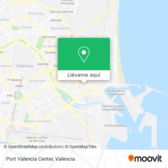 Mapa Port Valencia Center