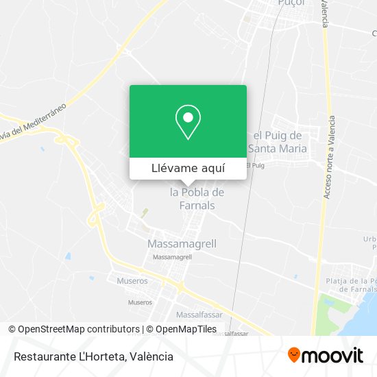Mapa Restaurante L'Horteta