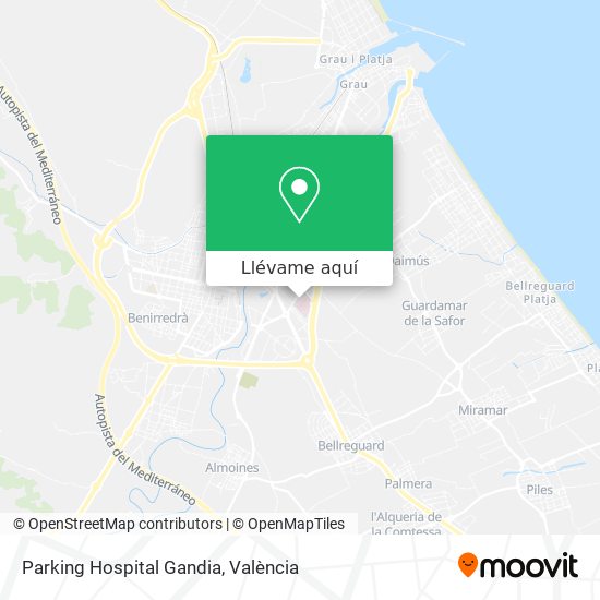 Mapa Parking Hospital Gandia