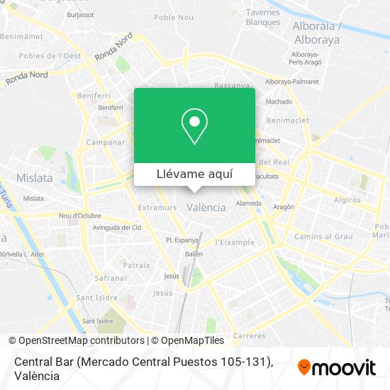 Mapa Central Bar (Mercado Central Puestos 105-131)