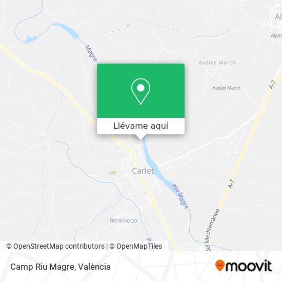 Mapa Camp Riu Magre
