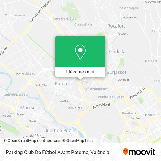 Mapa Parking Club De Fútbol Avant Paterna