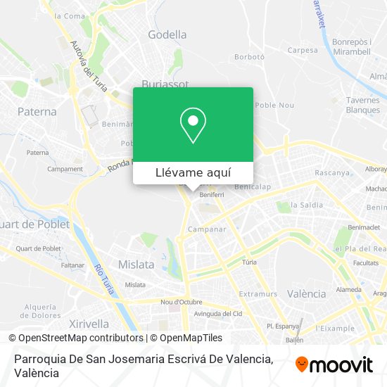 Mapa Parroquia De San Josemaria Escrivá De Valencia