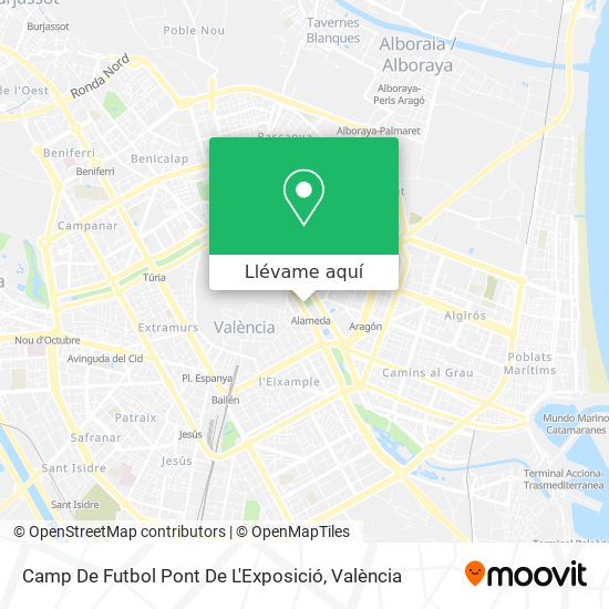 Mapa Camp De Futbol Pont De L'Exposició