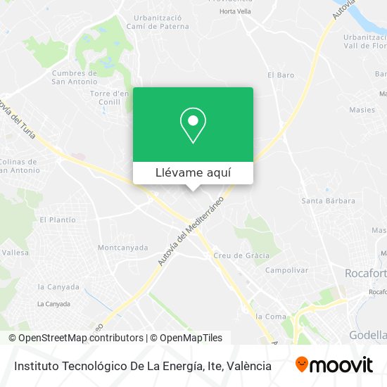 Mapa Instituto Tecnológico De La Energía, Ite