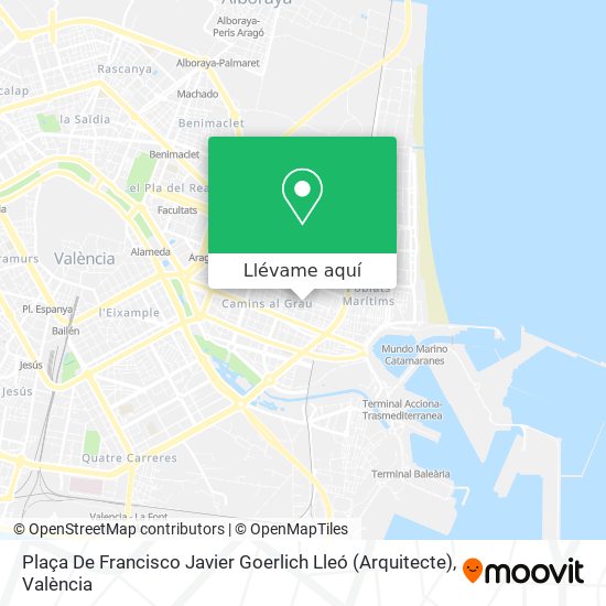 Mapa Plaça De Francisco Javier Goerlich Lleó (Arquitecte)