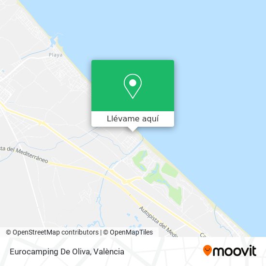 Mapa Eurocamping De Oliva