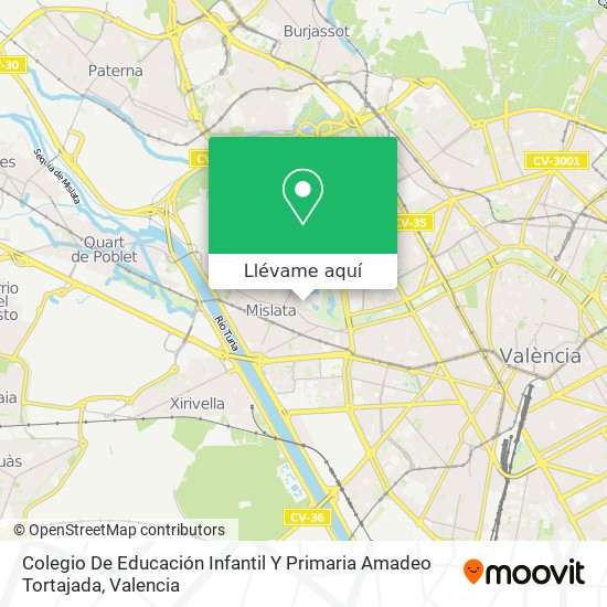 Mapa Colegio De Educación Infantil Y Primaria Amadeo Tortajada