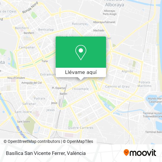 Mapa Basílica San Vicente Ferrer