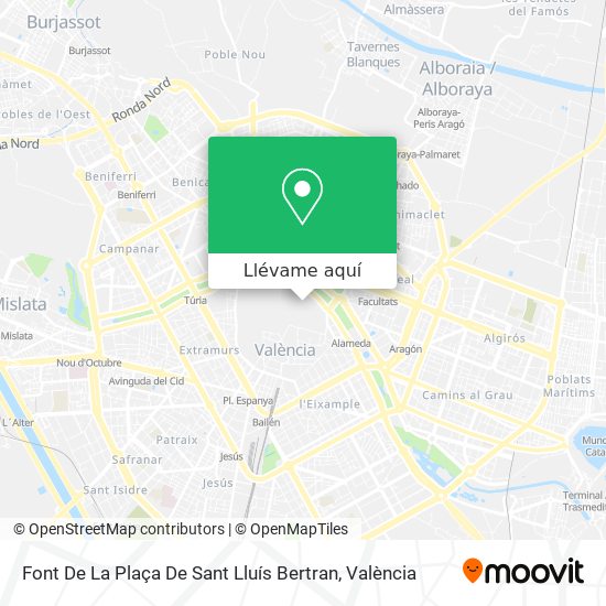 Mapa Font De La Plaça De Sant Lluís Bertran