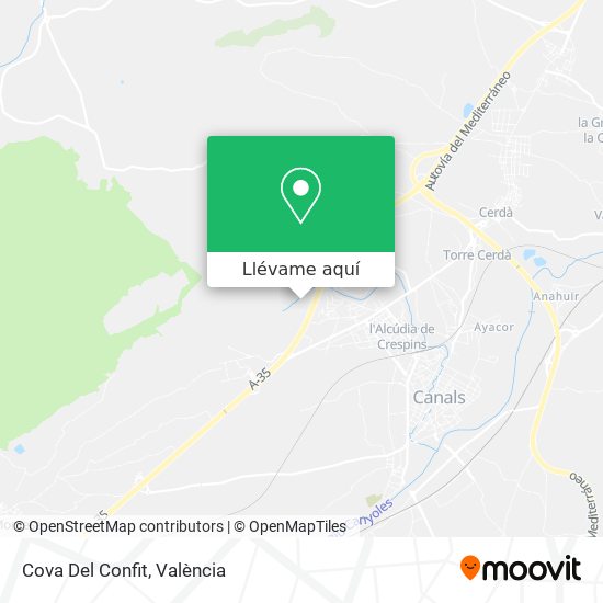 Mapa Cova Del Confit