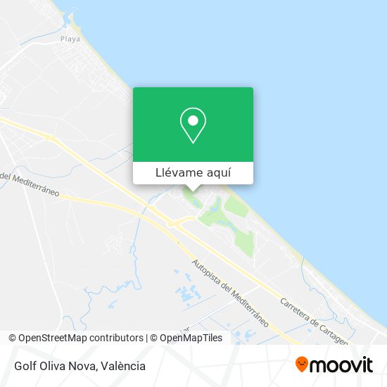 Mapa Golf Oliva Nova