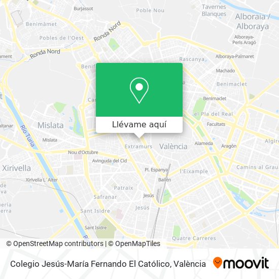 Mapa Colegio Jesús-María Fernando El Católico