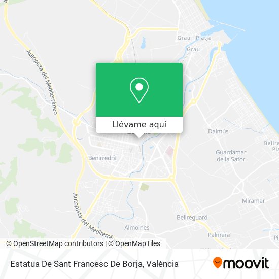 Mapa Estatua De Sant Francesc De Borja