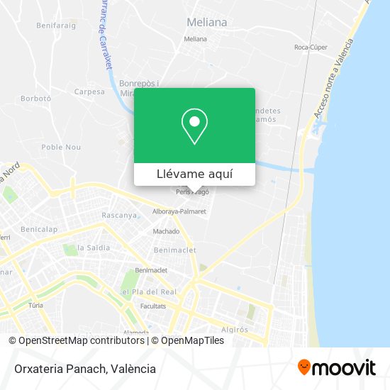 Mapa Orxateria Panach