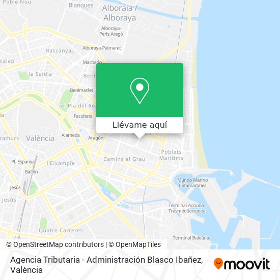 Mapa Agencia Tributaria - Administración Blasco Ibañez