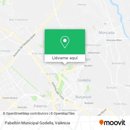 Mapa Pabellón Municipal Godella