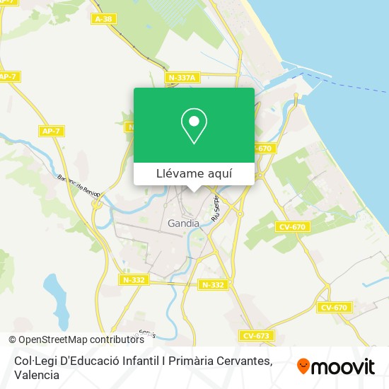 Mapa Col·Legi D'Educació Infantil I Primària Cervantes