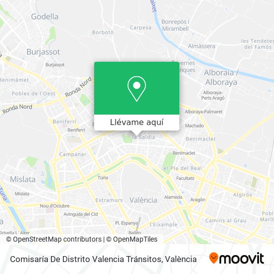 Mapa Comisaría De Distrito Valencia Tránsitos