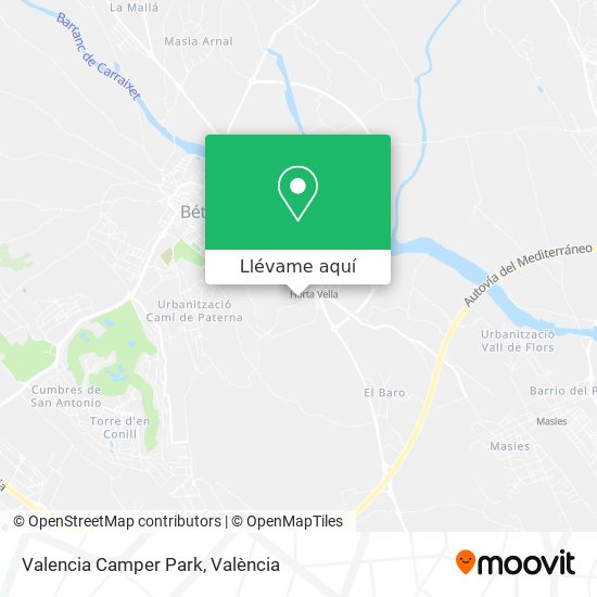 Mapa Valencia Camper Park