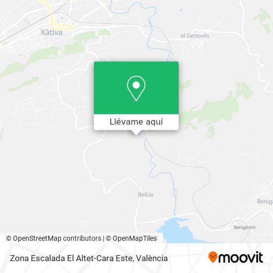 Mapa Zona Escalada El Altet-Cara Este