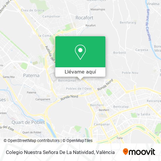 Mapa Colegio Nuestra Señora De La Natividad