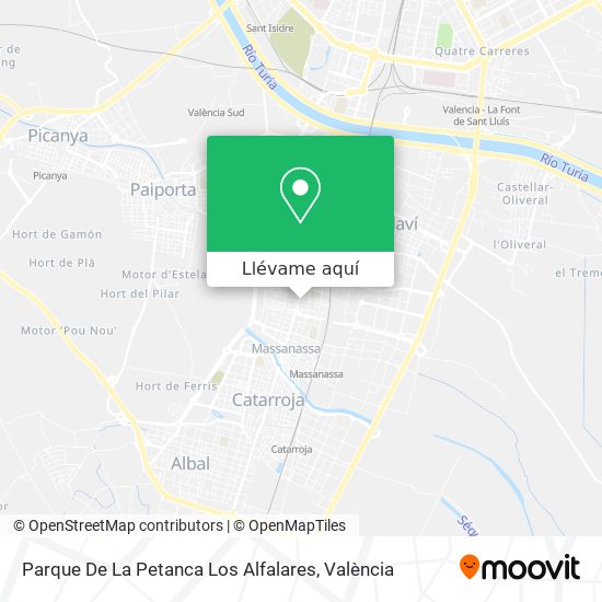 Mapa Parque De La Petanca Los Alfalares
