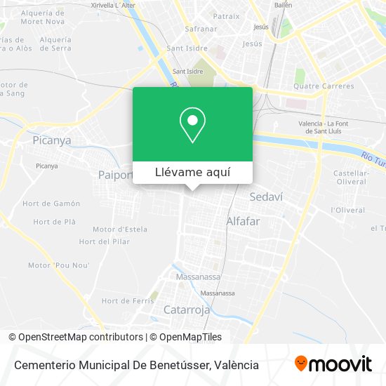 Mapa Cementerio Municipal De Benetússer