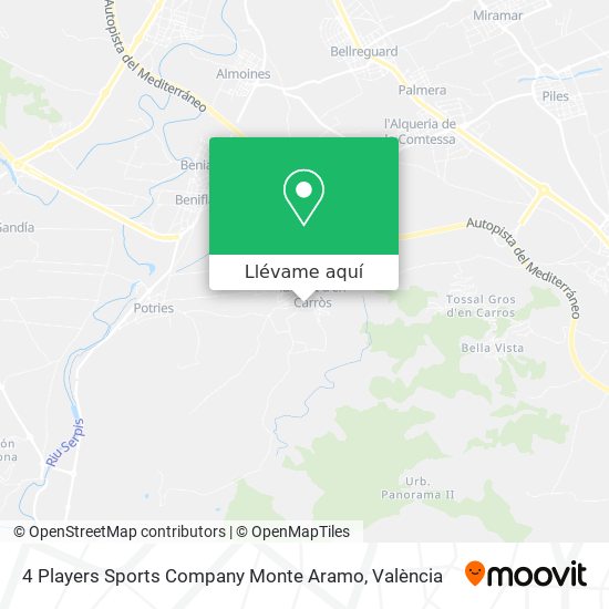 Mapa 4 Players Sports Company Monte Aramo