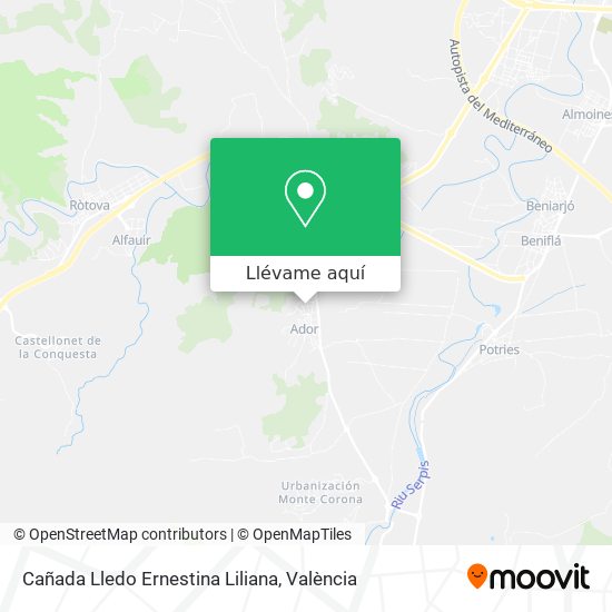 Mapa Cañada Lledo Ernestina Liliana