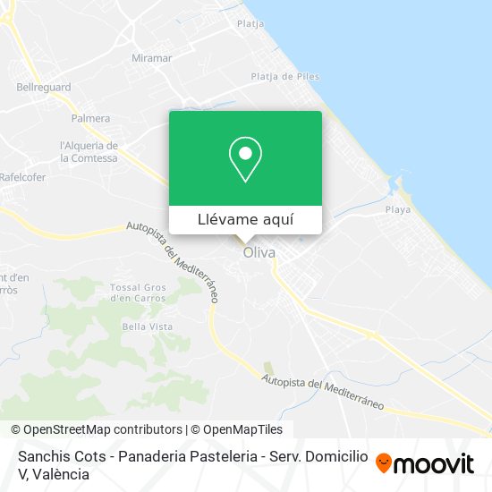 Mapa Sanchis Cots - Panaderia Pasteleria - Serv. Domicilio V