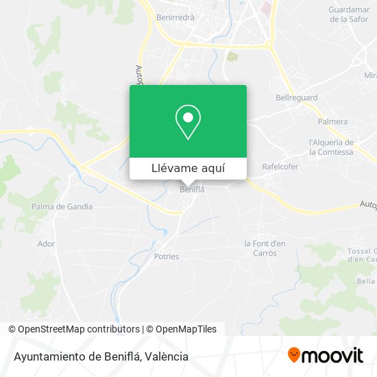Mapa Ayuntamiento de Beniflá