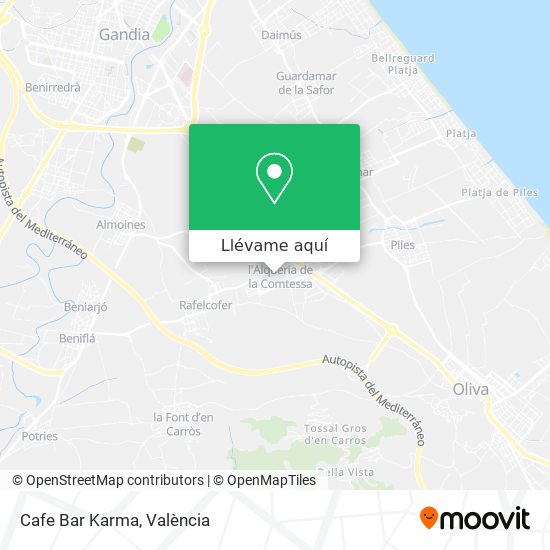 Mapa Cafe Bar Karma