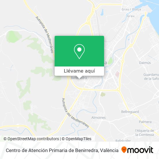 Mapa Centro de Atención Primaria de Benirredra