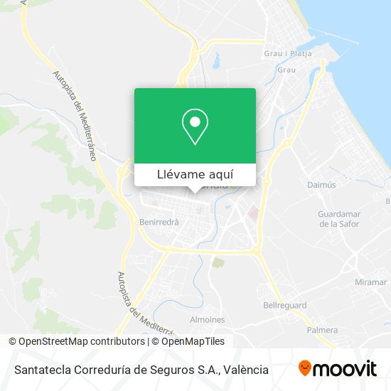 Mapa Santatecla Correduría de Seguros S.A.