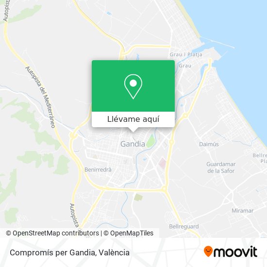 Mapa Compromís per Gandia