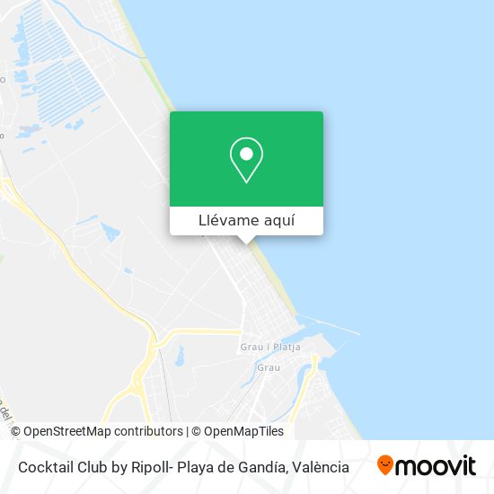 Mapa Cocktail Club by Ripoll- Playa de Gandía