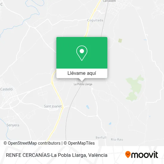 Mapa RENFE CERCANÍAS-La Pobla Llarga