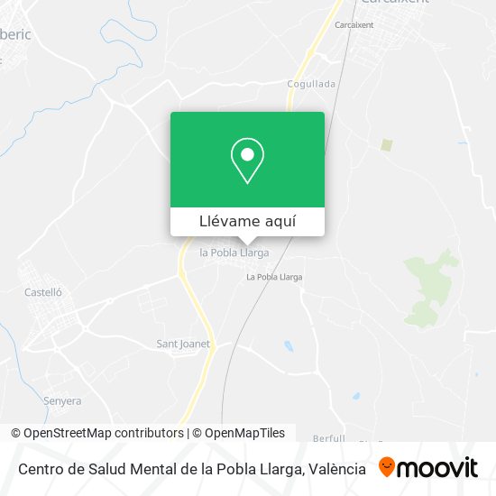 Mapa Centro de Salud Mental de la Pobla Llarga