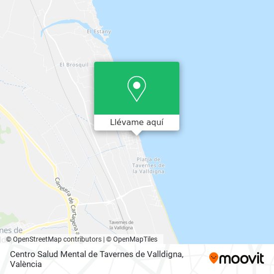Mapa Centro Salud Mental de Tavernes de Valldigna