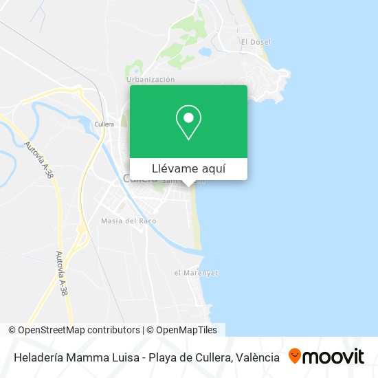 Mapa Heladería Mamma Luisa - Playa de Cullera